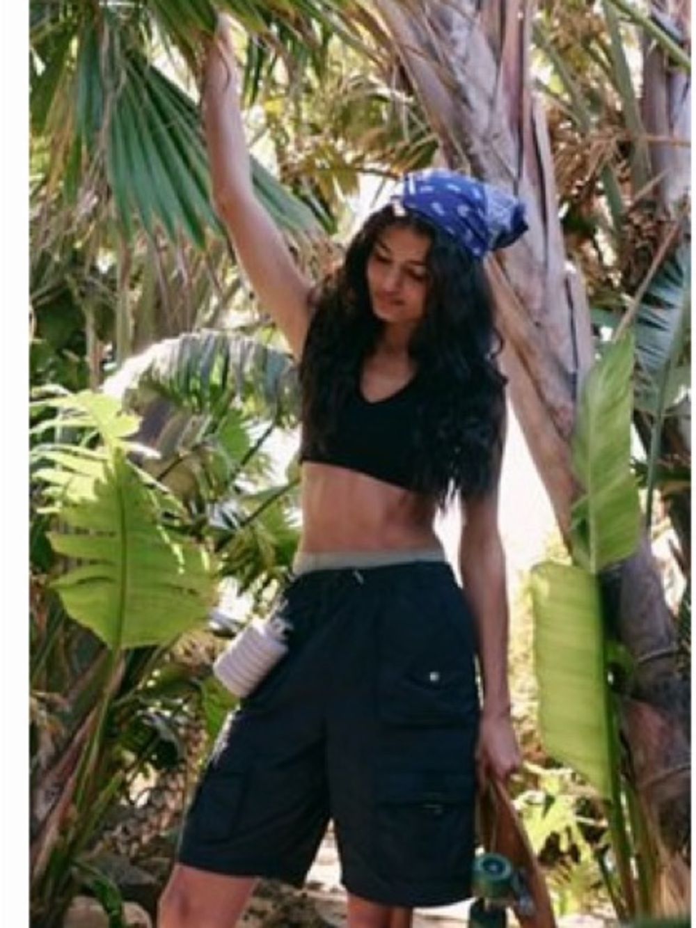 Free People Black Cargo Bermudas